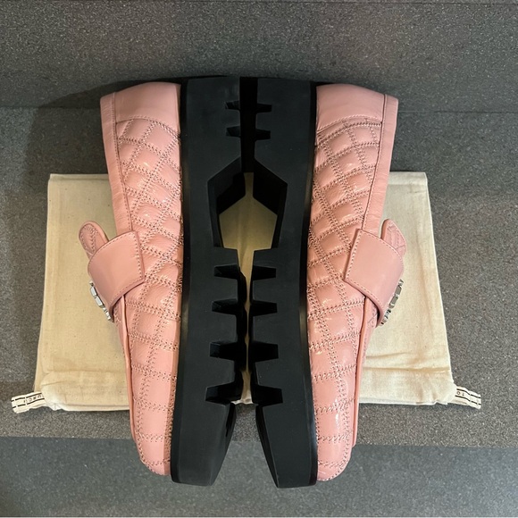 Tory Burch Mini Everly Chunky Quilted Patent Loafer in Rose Sachet, Size 11, NEW - Picture 11 of 17